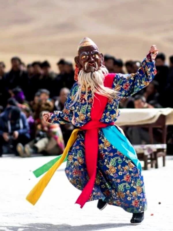 Mask dance in Tibetan Lhosar
