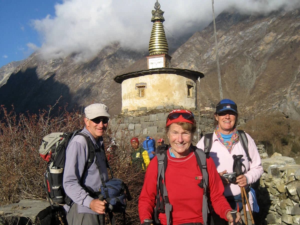 A huge Buddhist stup in Tsum Valley