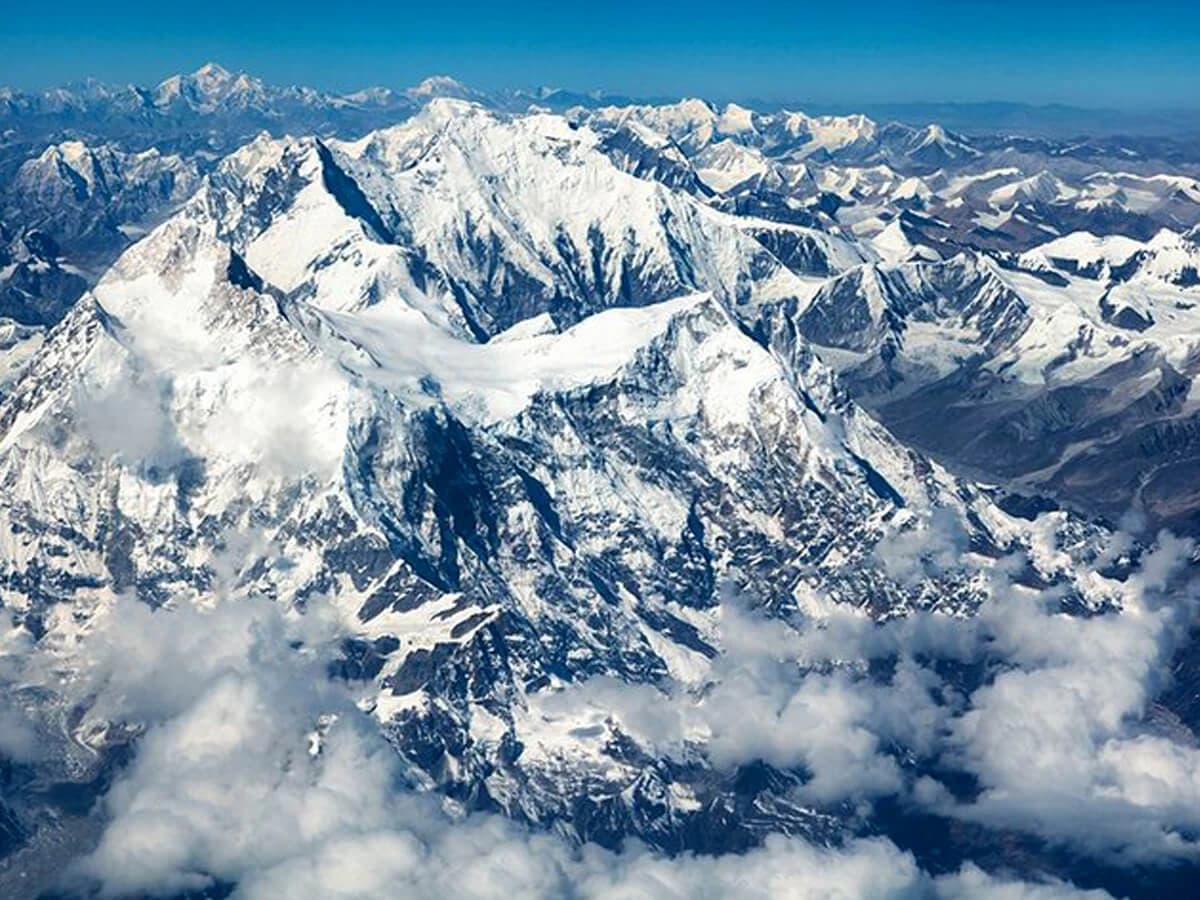 Aierial view of Mountains in Nepal