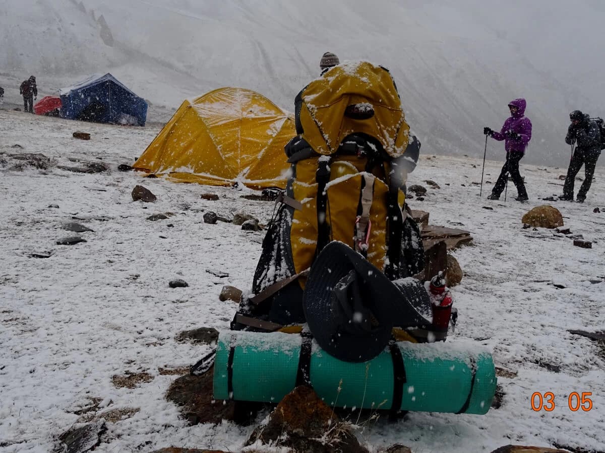 Caming in Terila pass trek