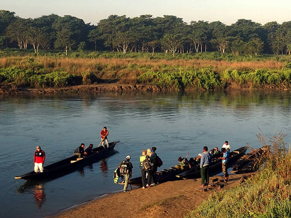 Crossing Rapti River