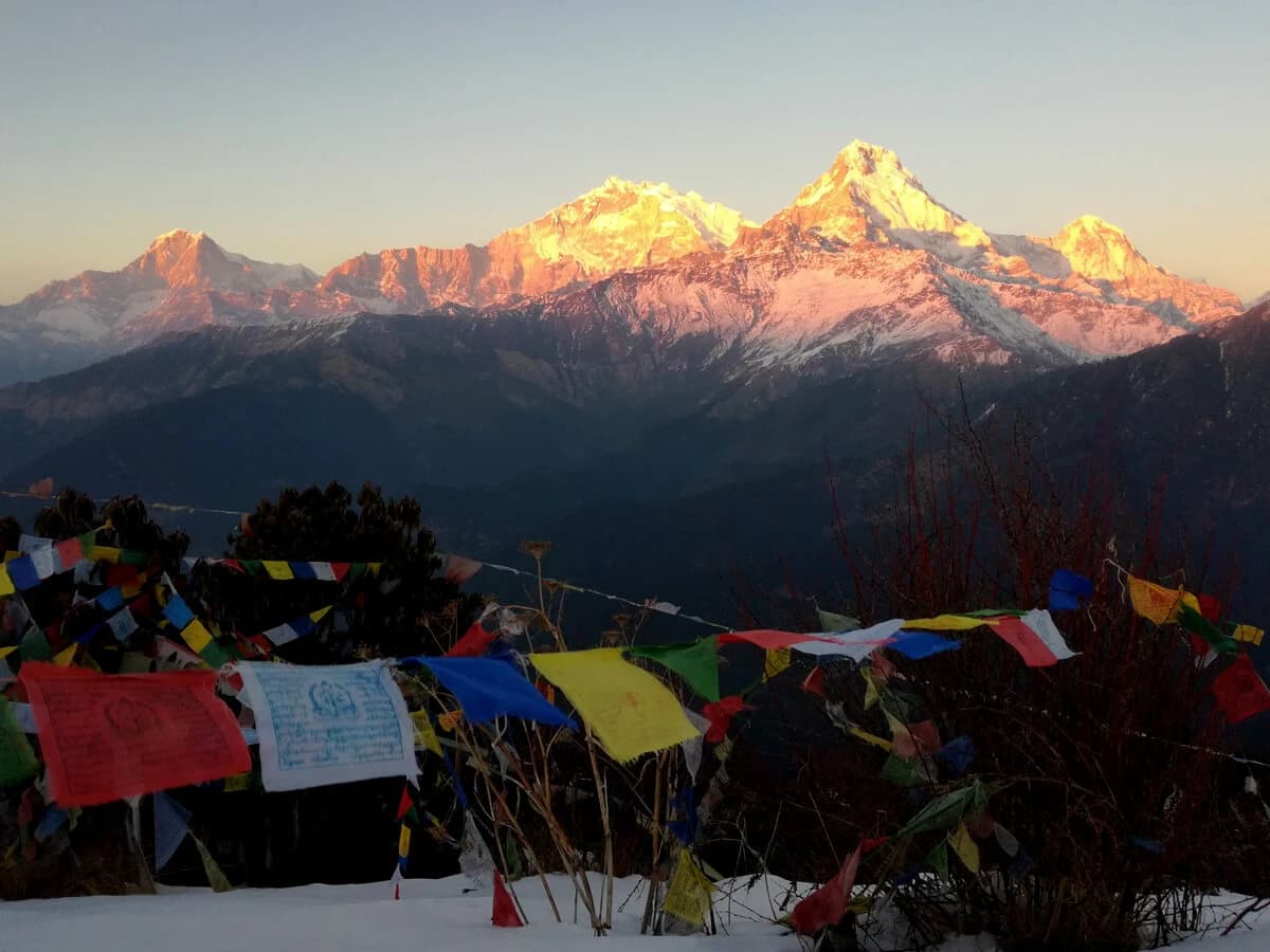 The Photo taken from Poon Hill during sunset