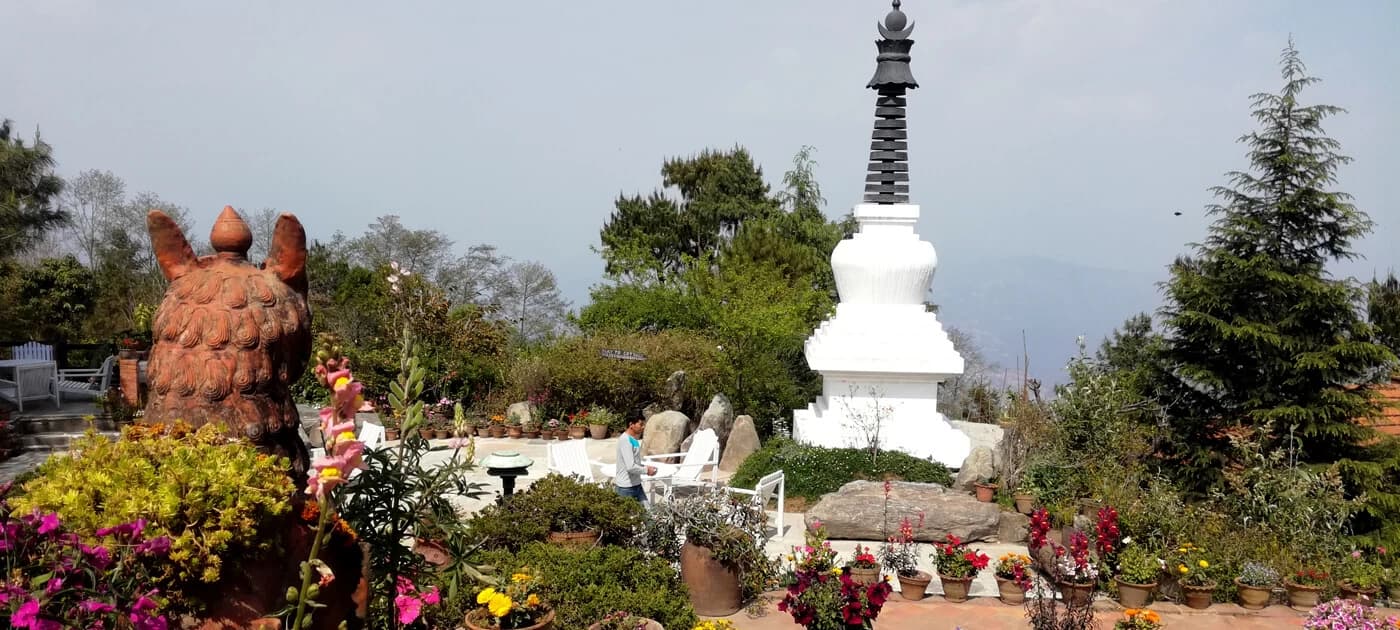 Beautiful Garden in the Fort Resort at Nagarkot