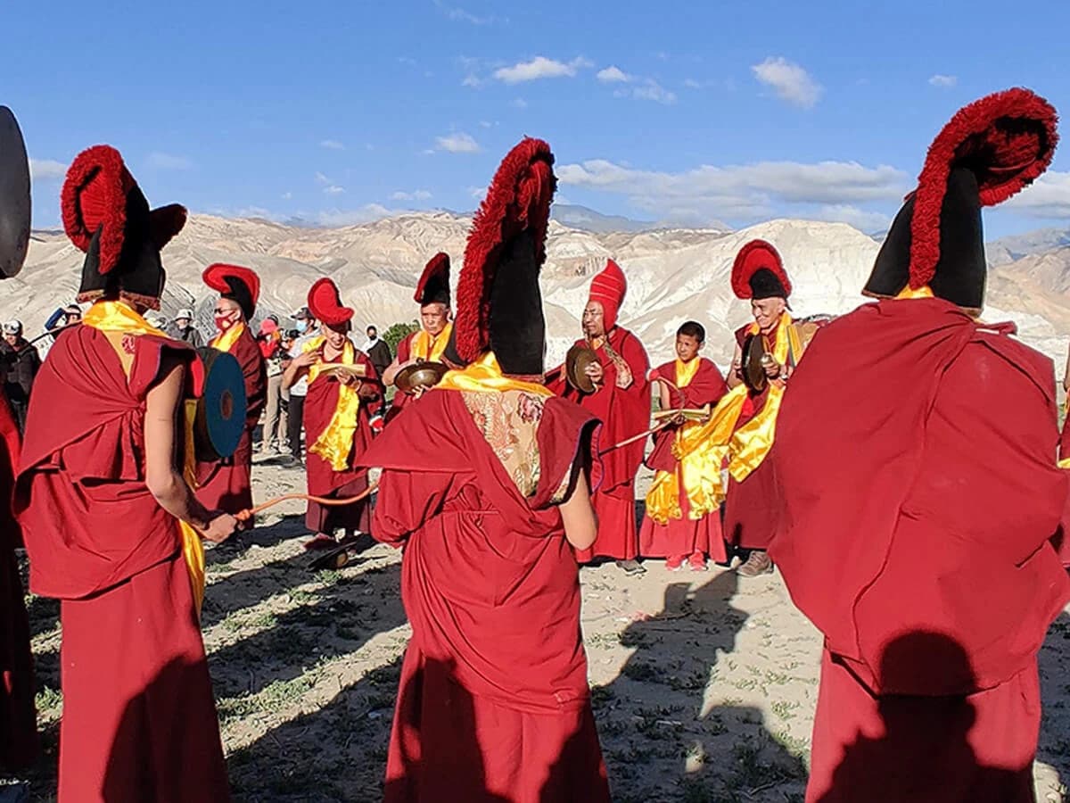 Monks in Tiji festival