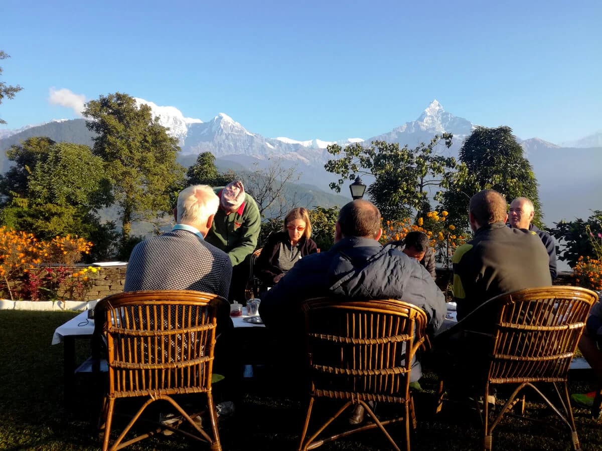 Morning breakfast time at Basanta Lodge