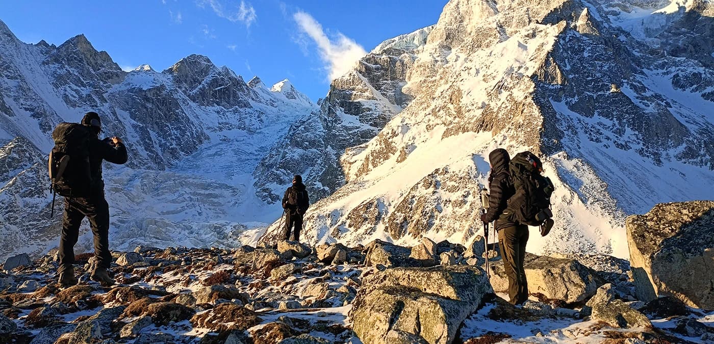 Morning view in Manaslu Circuit