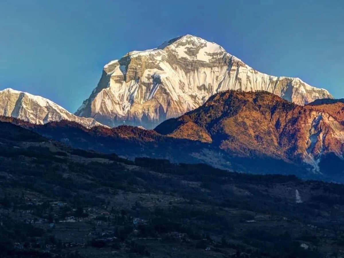 Mount Dhaulagiri from Chimkhola