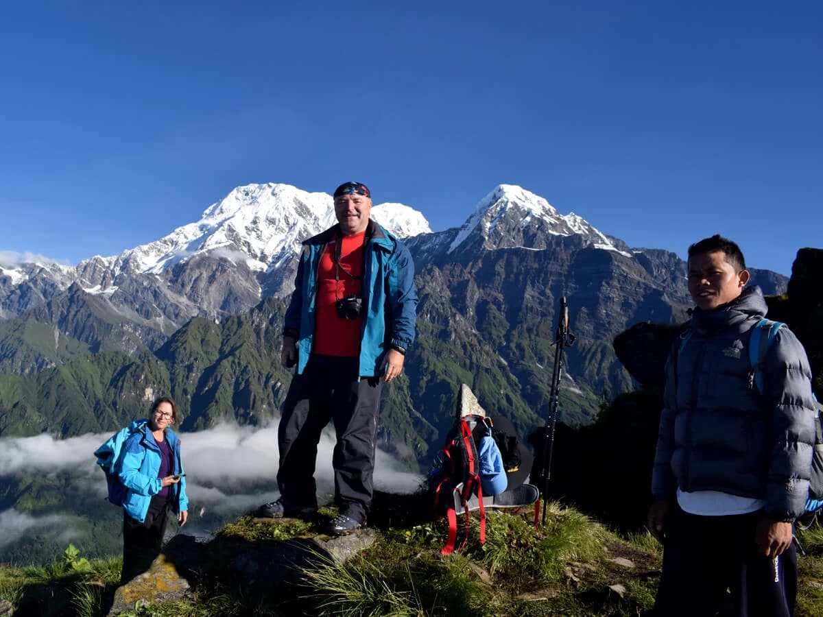 View of Annapurna South from Mardi Himal Trek