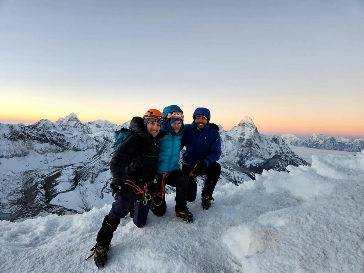 Our Island Peak Climbing team at Summit