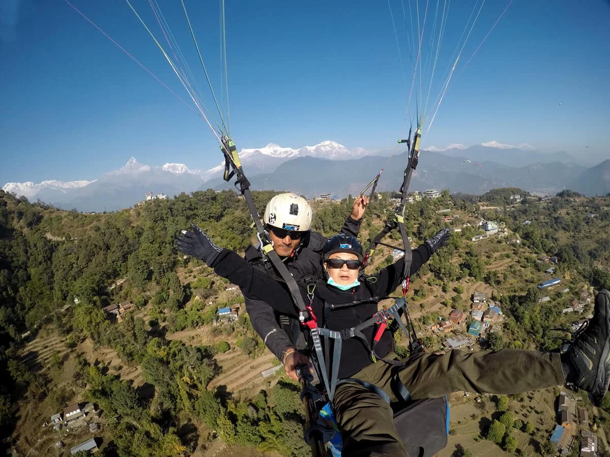 paragliding in Nepal