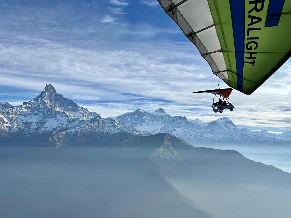 Ultra light flight in Nepal