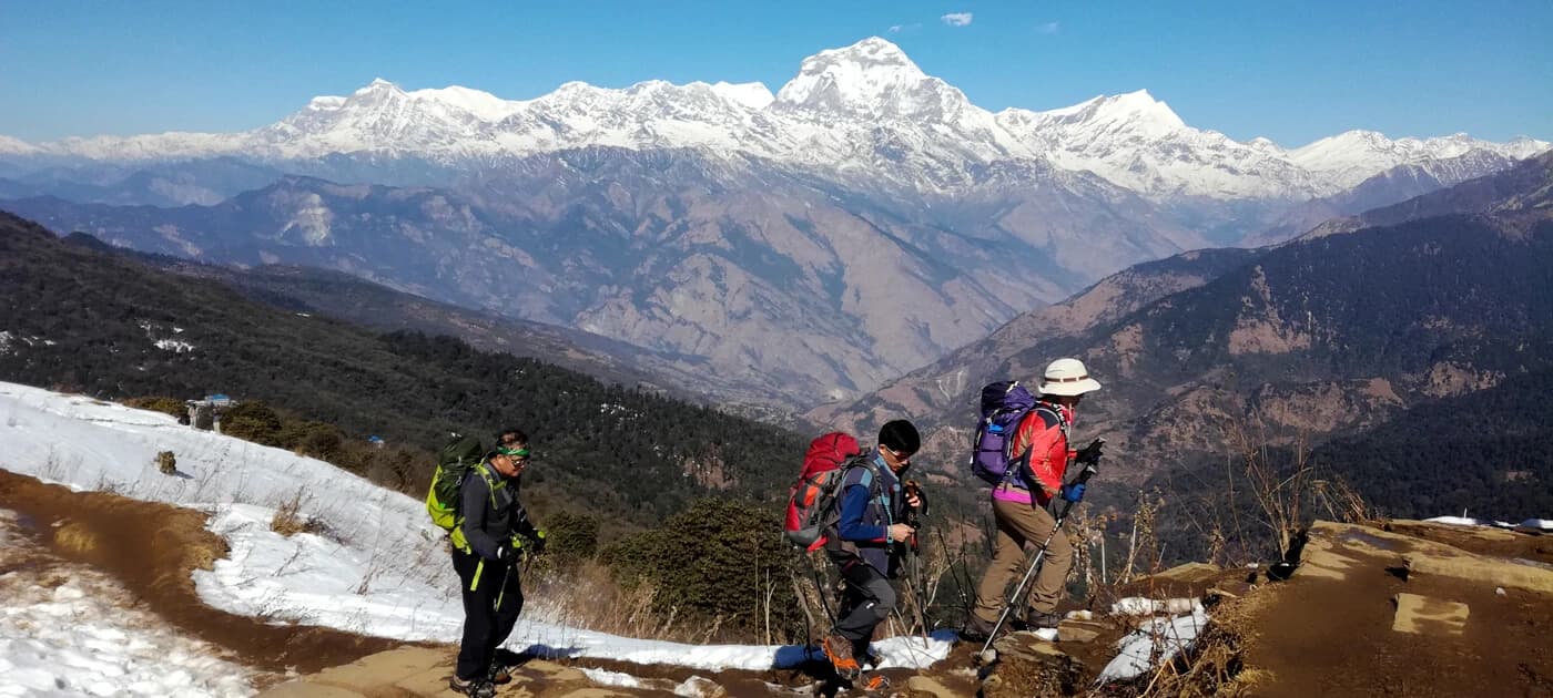 View of Dhaulagiri from Poon Hill Trek