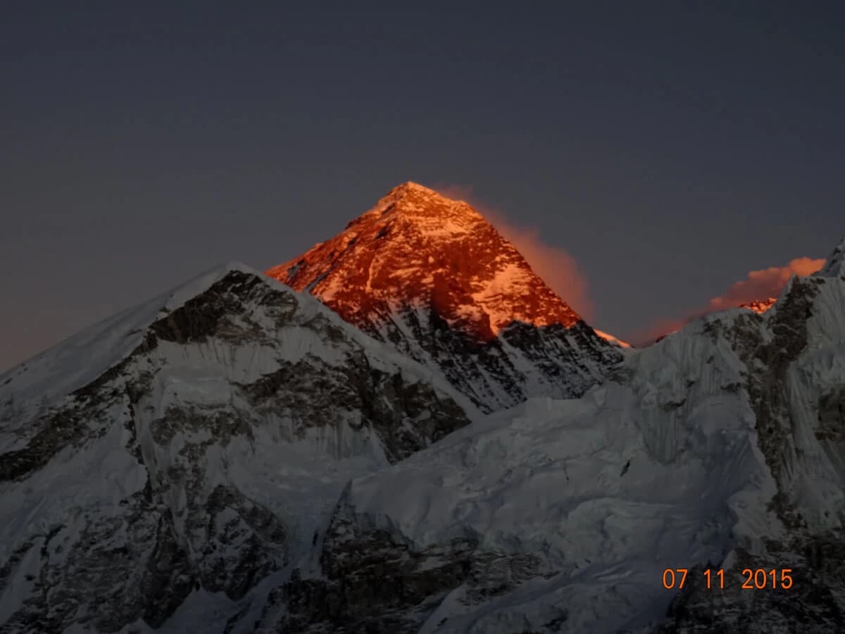 Sunset on Mt. Everest (8848 me)