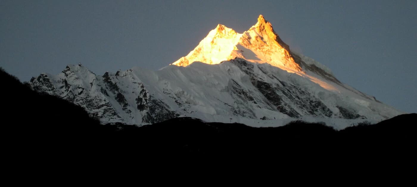 Sunset on Mt. Manaslu (8163m)