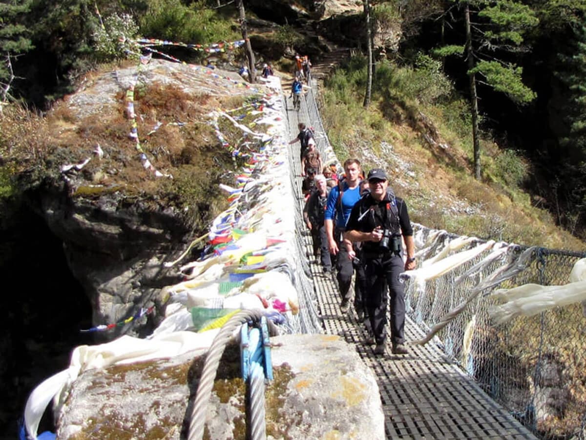 A Bridge to Namche Bazaar on the route Everest Base Camp
