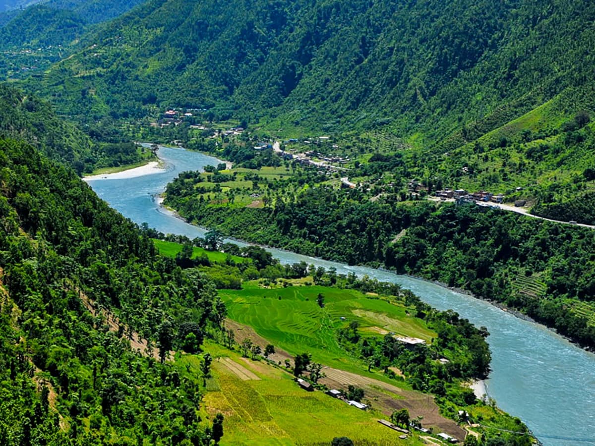 Trishuli River Valley between Muglin and Charaidi