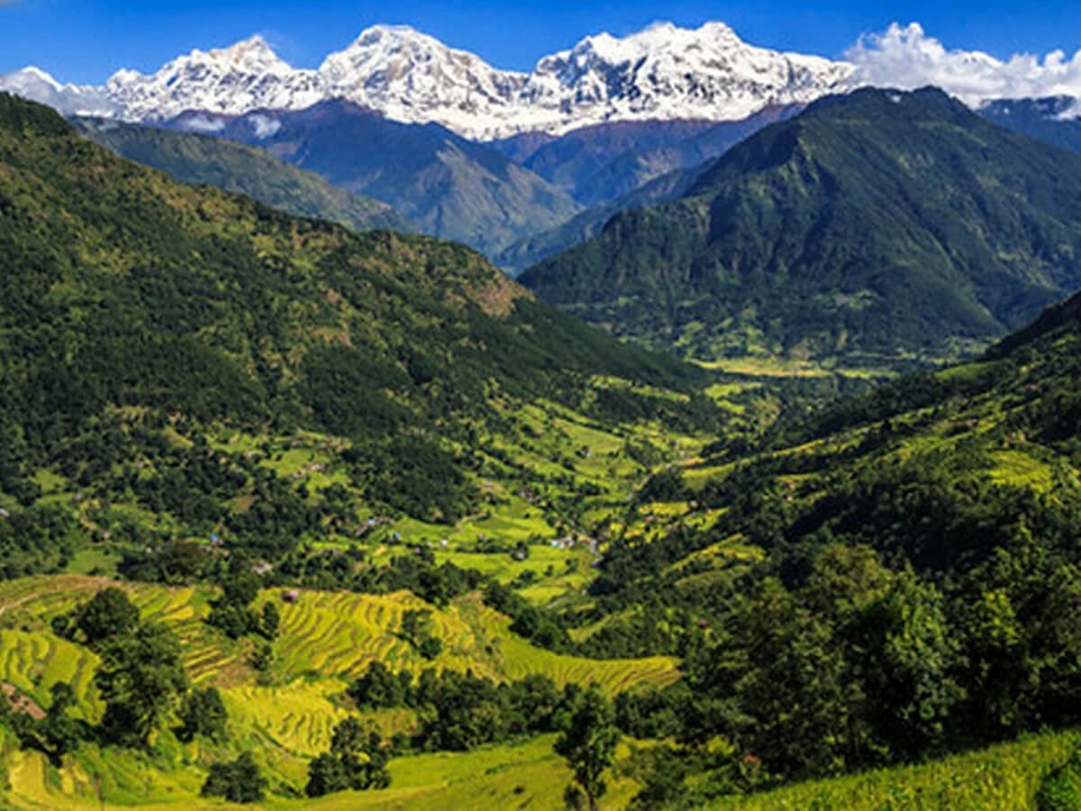 View of Annapurna Nepal Autumn Trek