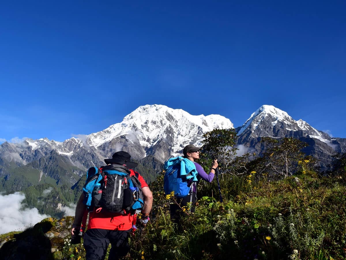 View of Annapurna South from Mardi Himal Trek