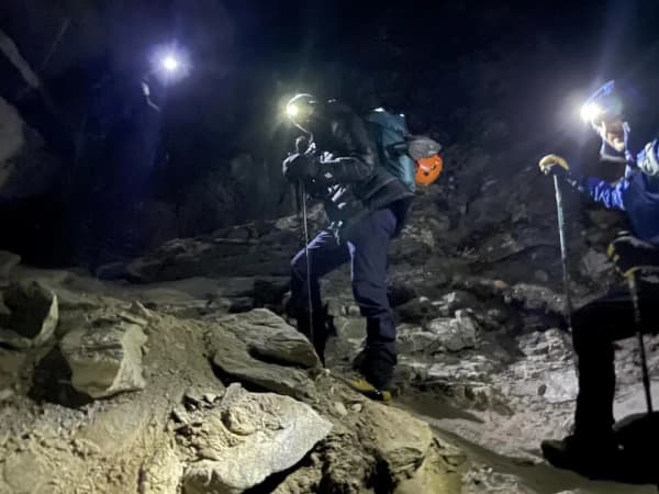 Heading Up To Island Peak Early Morning