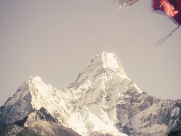 Mountain With Prayer Flags