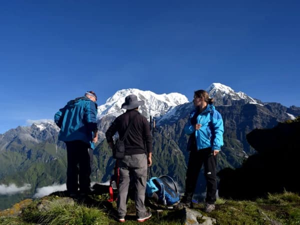 View Of Annapurna South And Hiuchuli