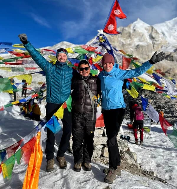 Happy trekkers at Tsergo Ri (4995 m)