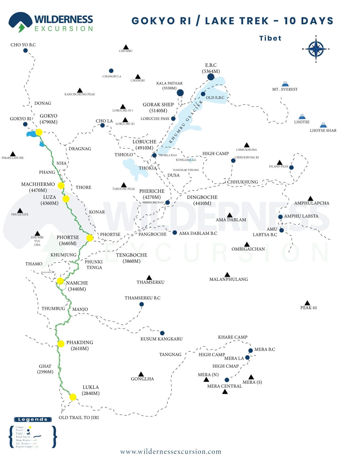 Gokyo Lake Trek Map