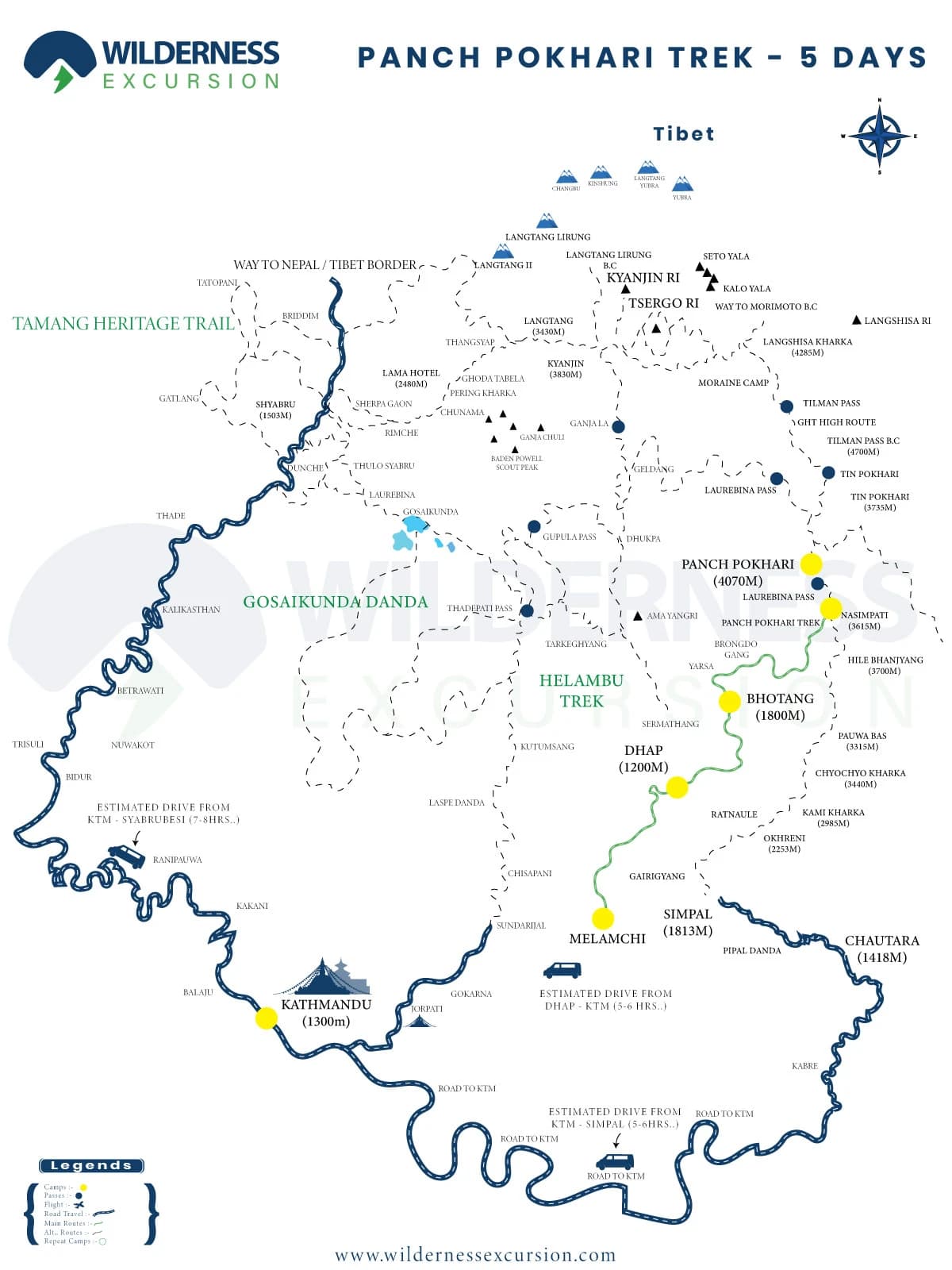 Panch Pokhari Trek - 5 Days