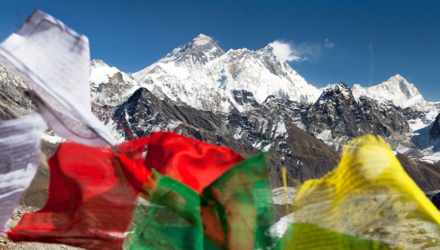 View from Renjo La Pass in Everest